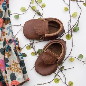 Handmade Leather Baby Moccasins 4.5”